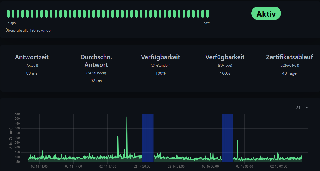 Monitoring – Detailansicht