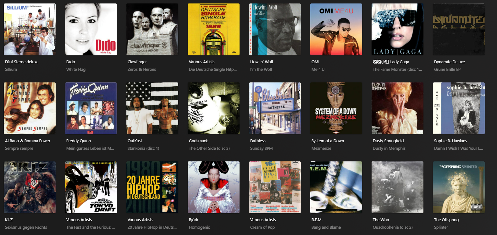 Musik: Alben und Playlists